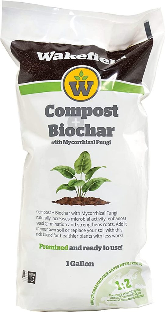 Wakefield Premium Compost+Biochar with Mycorrhizal Fungi Blend - 1 Gallon Bag